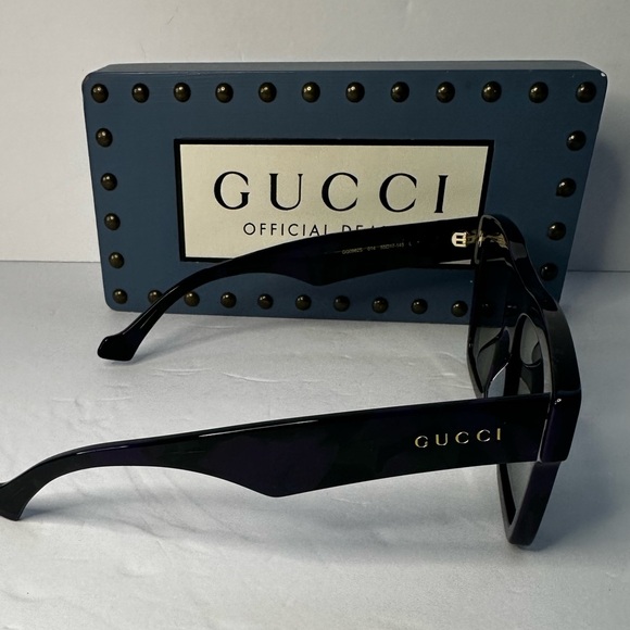 Gucci Men's GG0962Sm Acetate Rectangle Sunglasses - Picture 13 of 16